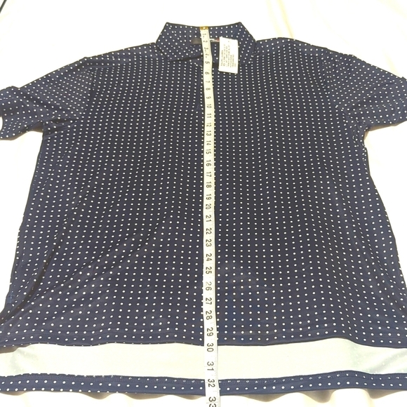 RLX Ralph Lauren men's French Navy round Hill dot golf T-shirt. - Picture 6 of 10